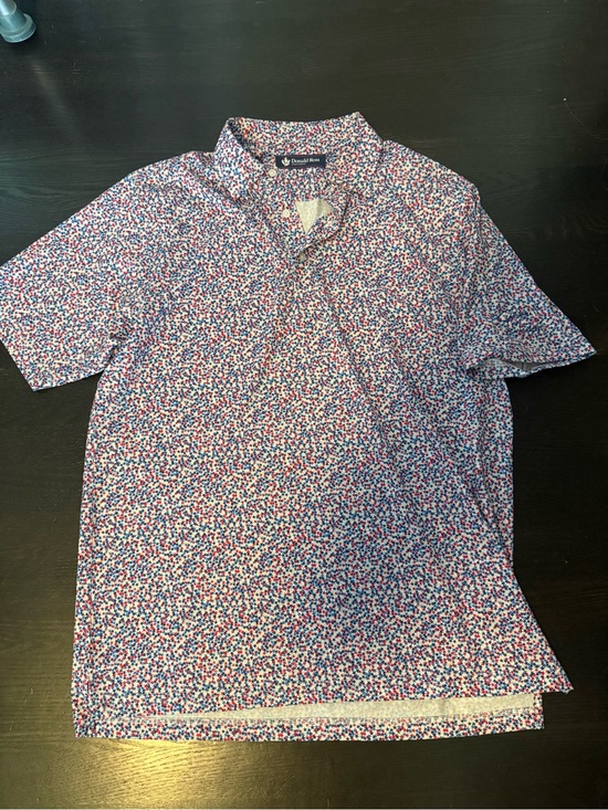 Donald Ross Other - Donald Ross Men's Polo XL - Red, Blue, White Print Gamble Sands Logo